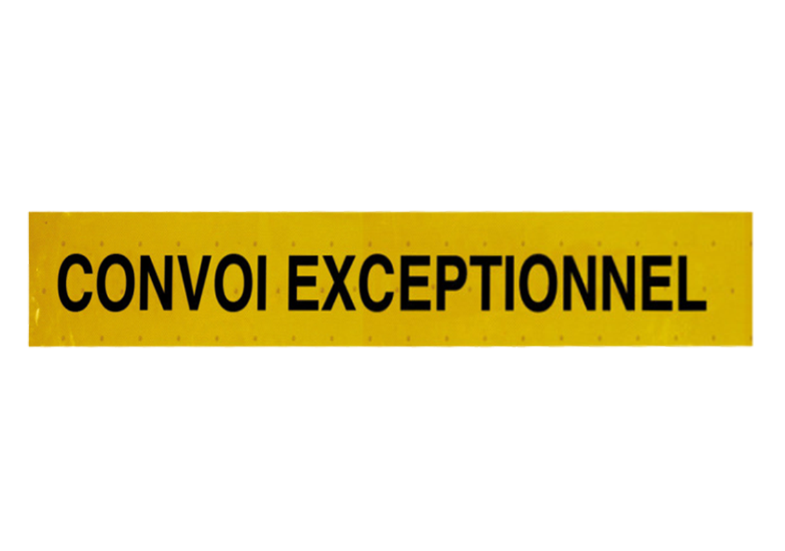 Plaque de signalisation pour CONVOI EXCEPTIONNEL